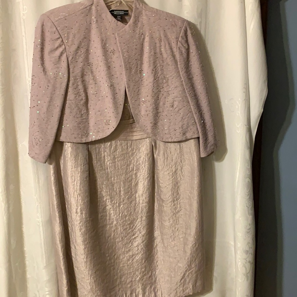 2-piece dress with matching jacket.  Mother-of-the-Groom.